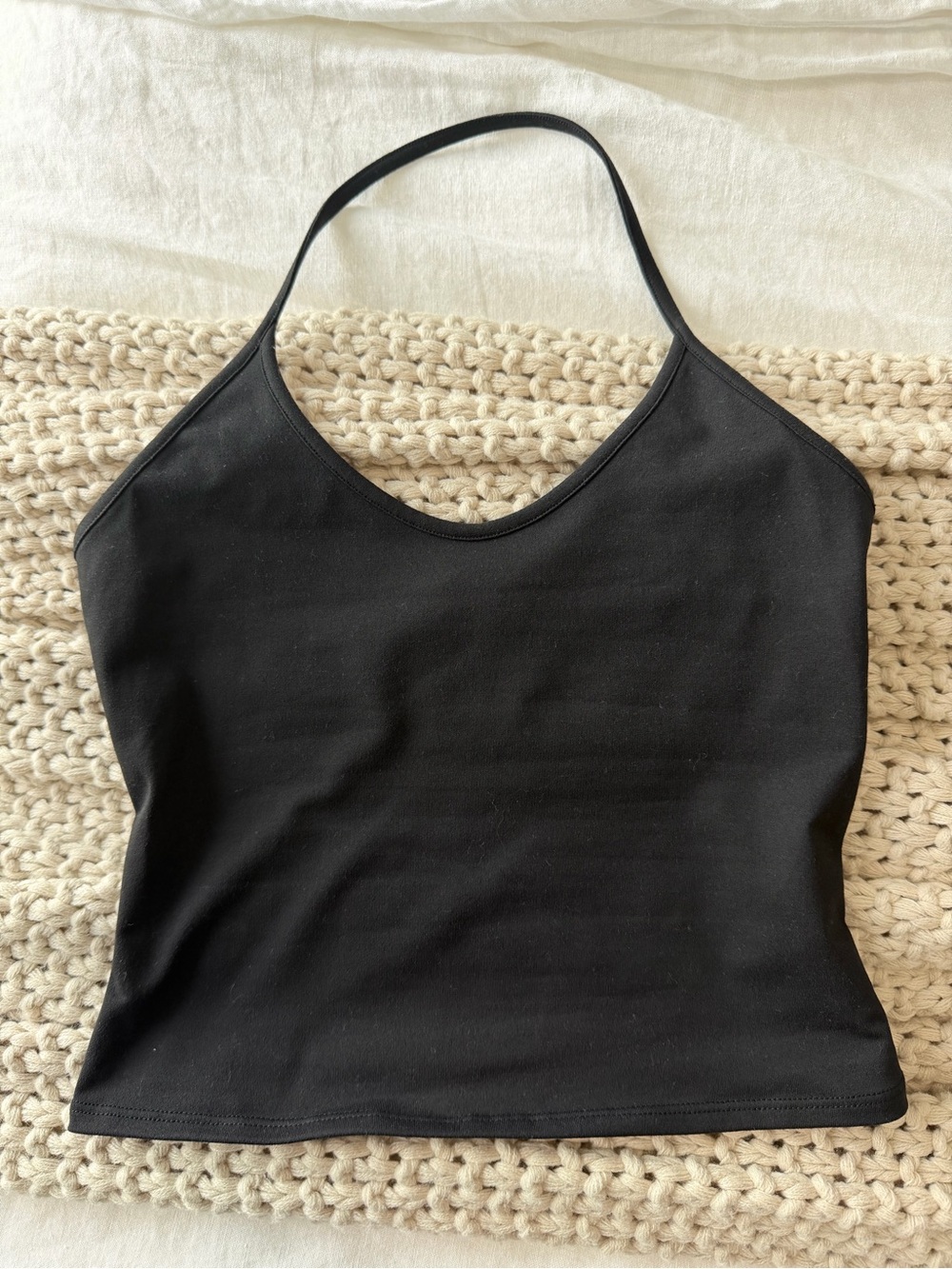 Tank air black halter tank